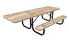 RHINO Quick Ship ADA Rectangular 8 Foot Thermoplastic Picnic Table, Portable, Handicap Accessible - Expanded Metal