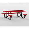 	8 ft ADA Wheelchair Accessible Plastisol Picnic Table with Welded Galvanized Steel Frame