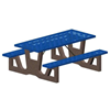 	6 ft Rectangular Picnic Table with Thermoplastic Top and Concrete Legs