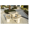 Square Concrete Picnic Table with Pedestal Frame