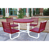 Round Thermoplastic Steel Picnic Table Regal Style