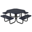 Octagonal Thermoplastic Steel Picnic Table Perforated Style