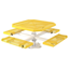 Octagonal Thermoplastic Steel Picnic Table Regal Style