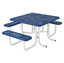 Square Thermoplastic Steel Picnic Table Perforated Style