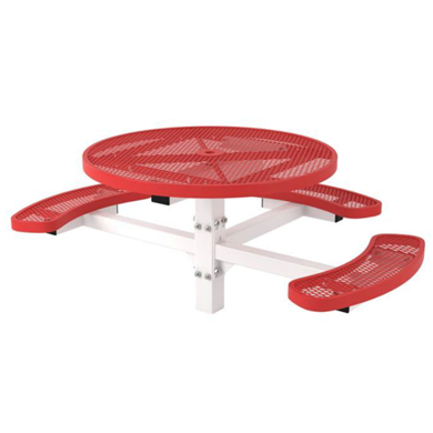 Round Thermoplastic Picnic Table Regal Style