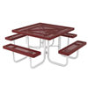 Square Thermoplastic Steel Picnic Table Regal Style