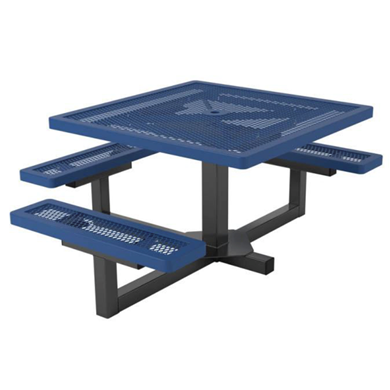46" Square Thermoplastic Steel Picnic Table, Regal Style
