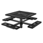Square Thermoplastic Steel Picnic Table, Regal Style