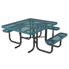 ADA Compliant Wheelchair Accessible Square Thermoplastic Steel Picnic Table
