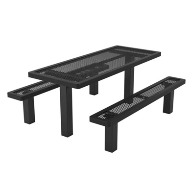6 ft. Rectangular Thermoplastic Steel Picnic Table Regal Style	