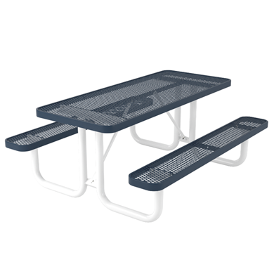 Rectangular Thermoplastic Steel Picnic Table, Ultra Leisure Style