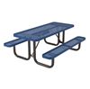 Rectangular Thermoplastic Steel Picnic Table, Ultra Leisure Perforated Style	