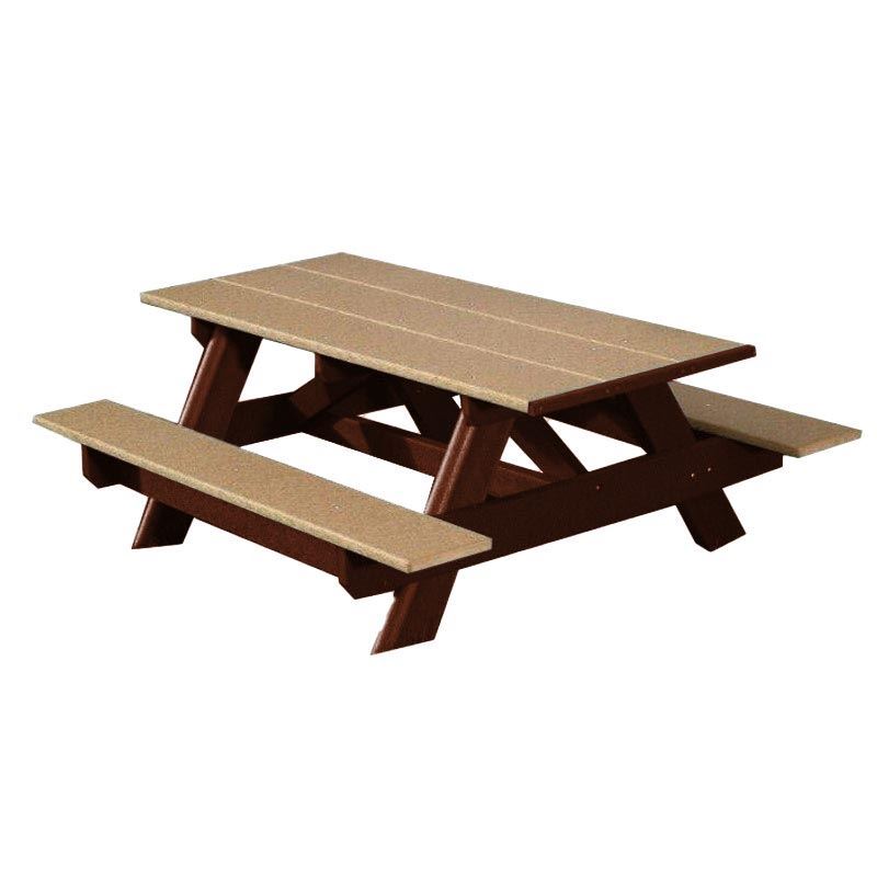 Hexagonal Heavy Duty Recycled Plastic Picnic Table - Furniture Leisure