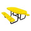 6 ft. Oval Picnic Table, Plastic Coated Expanded Metal with Powder Coated Steel Tube