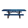 8 Ft. ADA Rectangular Perforated Steel Thermoplastic Picnic Table