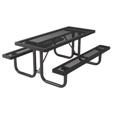 6 ft. Rectangular Thermoplastic Steel Picnic Table, Regal Style
