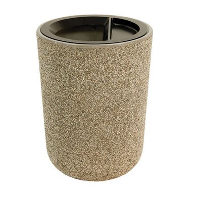 31 Gallon Concrete Ash and Trash Receptacle with Ash Top