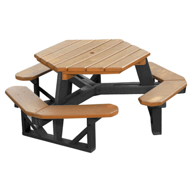 6 foot Hexagon Recycled Plastic Picnic Table