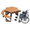 ADA Compliant Wheelchair Accessible Hexagon Recycled Plastic White Picnic Table