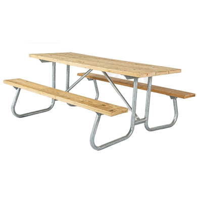 6 Ft. Rectangle Wooden Picnic Table