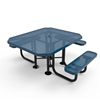 46" x 54” ADA ELITE 3-Seat Octagon Thermoplastic Picnic Table - Perforated Metal