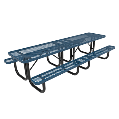 10 ft. ELITE Rectangular Thermoplastic Steel Picnic Table - Expanded Steel