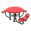 46" ELITE 3-Seat Solid Top Round Thermoplastic Picnic Table - Expanded Metal