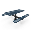 6 Ft. ELITE Rectangular Thermoplastic Steel Pedestal Picnic Table - Surface Mount Expanded Metal