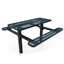 8 Ft. ELITE Rectangular Thermoplastic Steel Double Pedestal Picnic Table - Inground Mount Expanded Metal