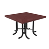 46" ELITE Square Thermoplastic Steel Patio Table with No Seats - Perforated Metal