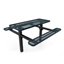 6 ft. RHINO Rectangular Thermoplastic Steel Double Pedestal Picnic Table - Inground Mount Expanded Metal