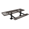 8 ft. RHINO ADA Single End Rectangular Thermoplastic Steel Double Pedestal Picnic Table - Surface Mount Expanded Metal