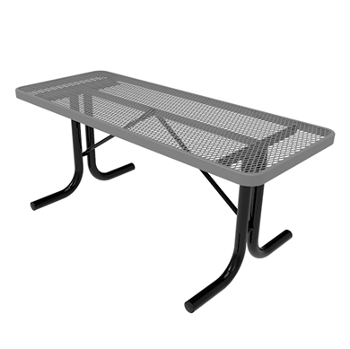 6 Ft. RHINO Rectangle Thermoplastic Steel Utility Table With No Seats - Expanded Metal