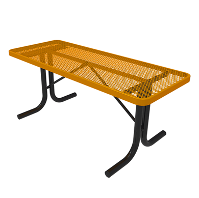 8 Ft. RHINO Rectangle Thermoplastic Steel Utility Table With No Seats - Expanded Metal