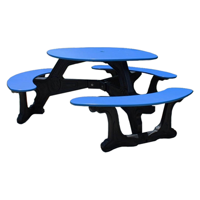 46” Round Recycled Plastic Picnic Table