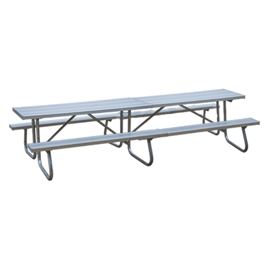 12 Ft. Welded 1 5/8" Rectangle Aluminum Picnic Table