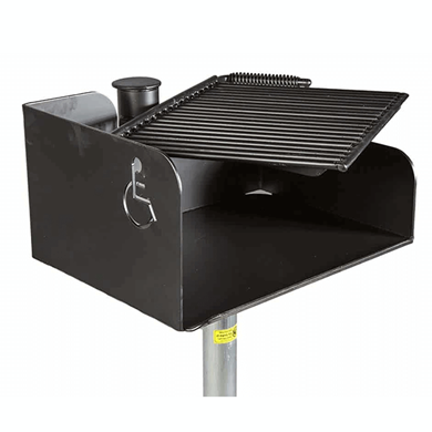 300 Square Inch ADA Wheelchair Accessible Swivel Cooking Park Grill, Surface Mount