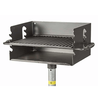 300 Square Inch Flip Style Park Grill, In-Ground Mount