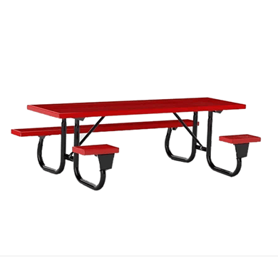 6 Ft. ADA Side Wheelchair Accessible Plastisol Picnic Table With Welded 2 3/8" Frame