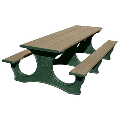 8 Ft. Polly Tuff Easy Access Rectangular Recycled Plastic Picnic Table