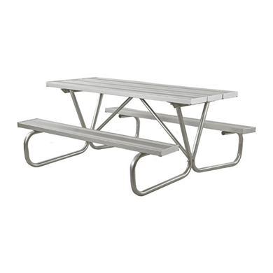 8 Ft. Rectangle Aluminum Picnic Table With Welded 1 5/8" Frame