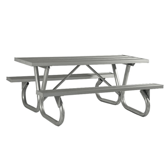 8 Ft. Rectangle Aluminum Picnic Table With Welded 2 3/8" Frame