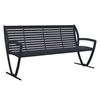 Zion Slatted Contour Backed Bench