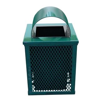 Expanded Metal Trash Can Receptacle