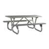 6 Ft. Rectangle Aluminum Picnic Table With Bolted 2 3/8" Frame
