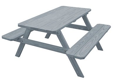 5 Ft. Traditional Wood Picnic Table