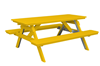 6 Ft. Traditional Recycled Plastic Picnic Table - Yellow