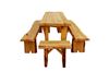 8 ft. Autumnwood Picnic Table with Four 4 ft. and Two 2 ft. Wildwood Detached Benches Set