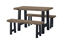 5 Ft. Ridgemont Picnic Table With Two 5 Ft. Detached Benches Set