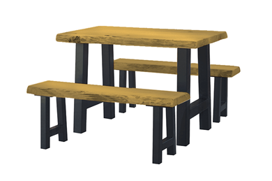 6 ft. Ridgemont Picnic Table with Two 6 ft. Detached Benches Set